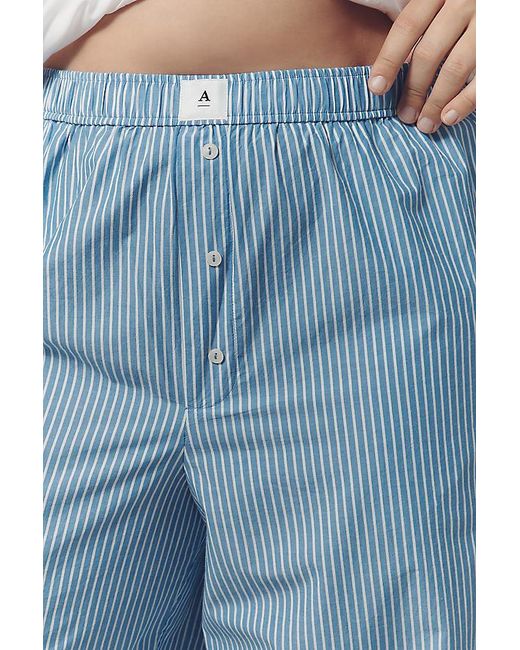 By Anthropologie Blue The Wren Boxer Trousers