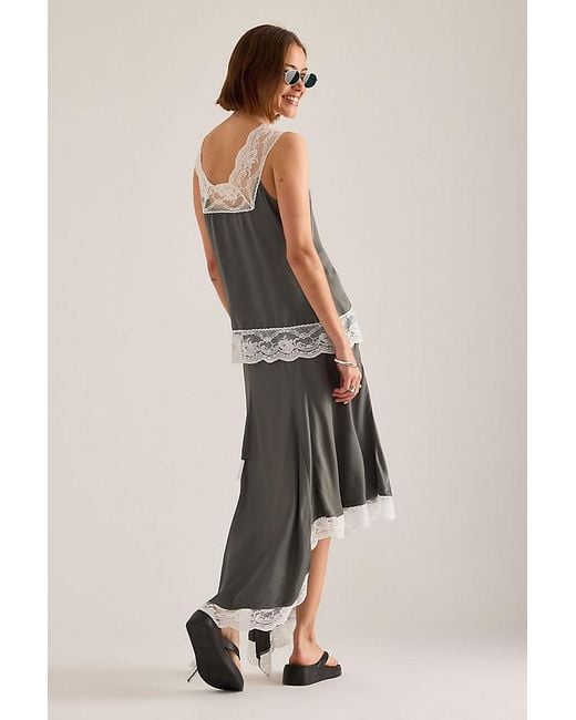 OperaSPORT Multicolor Livia Asymmetric Lace-Trim Skirt