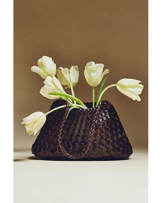 By Anthropologie Black Calla Woven Shoulder Bag