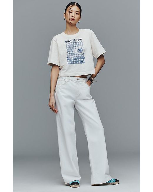 Maeve Gray The Cory Short-Sleeve Boxy T-Shirt By