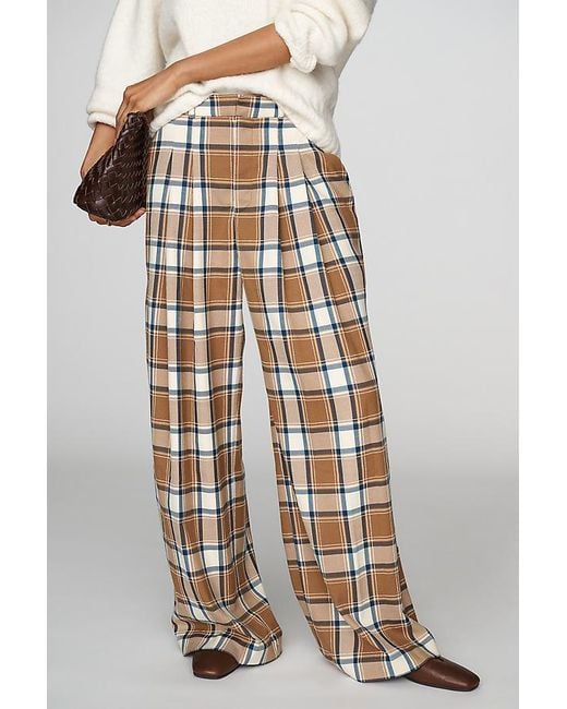 Maeve White Avery Wide-Leg Trousers