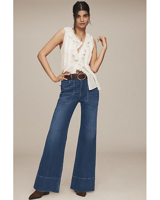 Pilcro Black The Rylan Relaxed High-Rise Flare Jeans By
