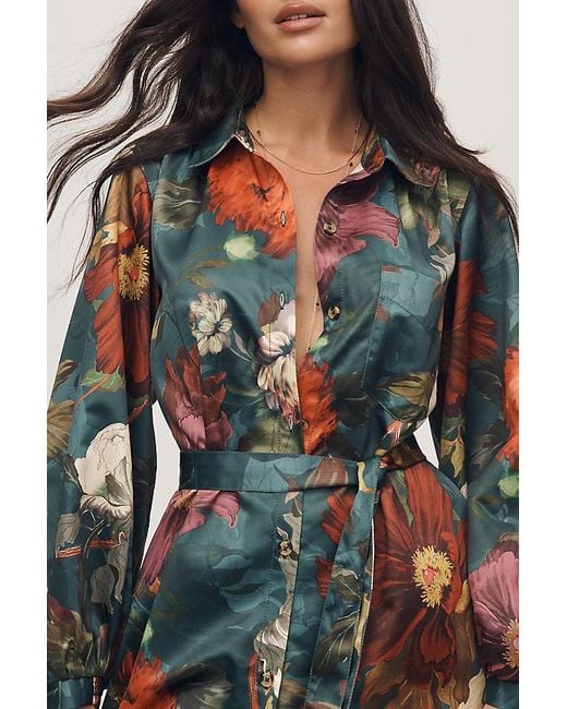 Maeve Multicolor The Mona Maxi Shirt Dress By