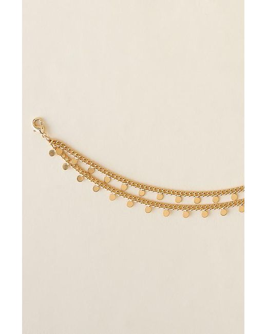 By Anthropologie Natural Ibiza Disc Multi-Layer Bracelet