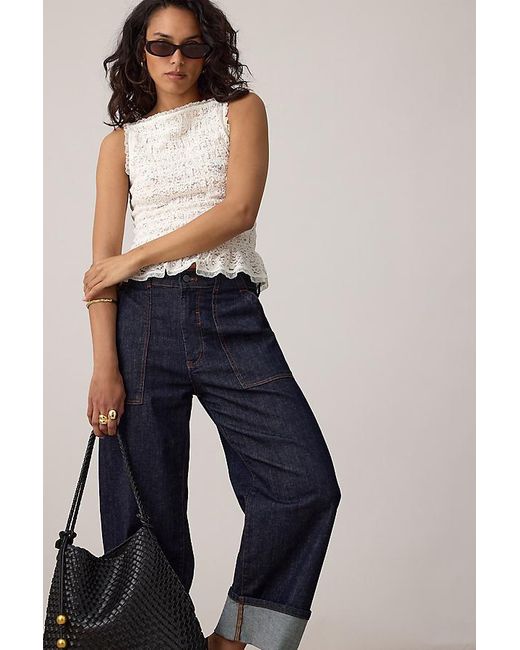 Pilcro Blue The Kayden Carpenter Barrel Jeans By