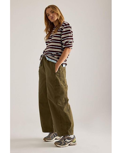 Damson Madder Natural Felix Twill Barrel Cargo Pants