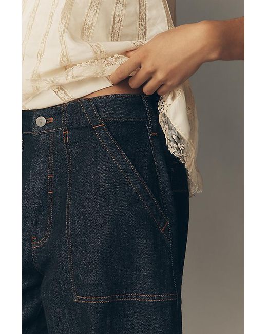 Pilcro Blue The Kayden Carpenter Barrel Jeans By
