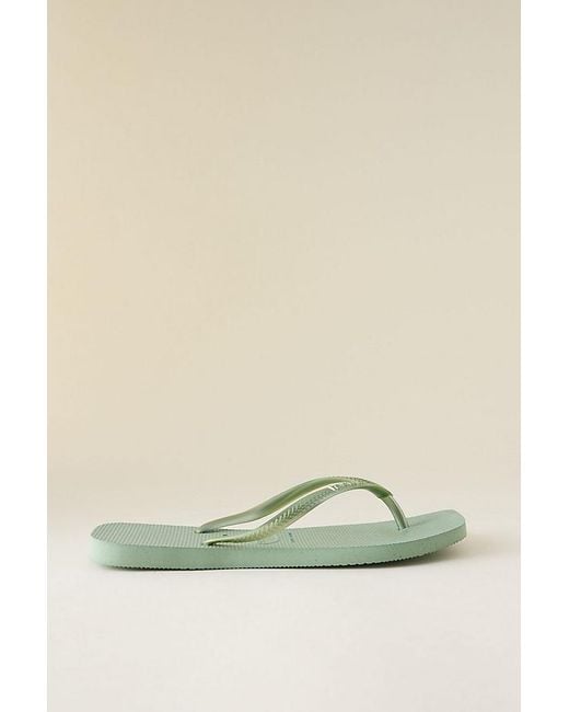 Havaianas Green Slim Square Flip Flops