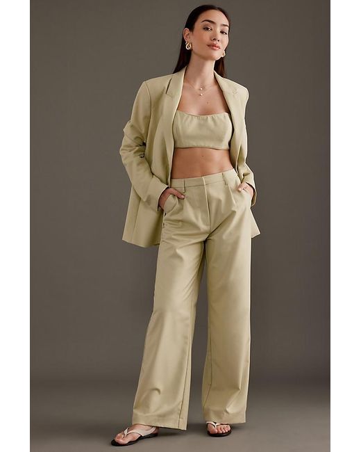 Bardot Brown Charlize Strapless Crop Top