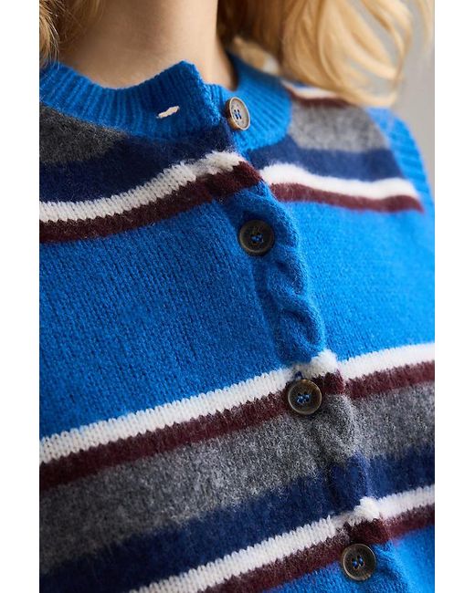 Damson Madder Blue Sofie Merino Wool Sweater Vest