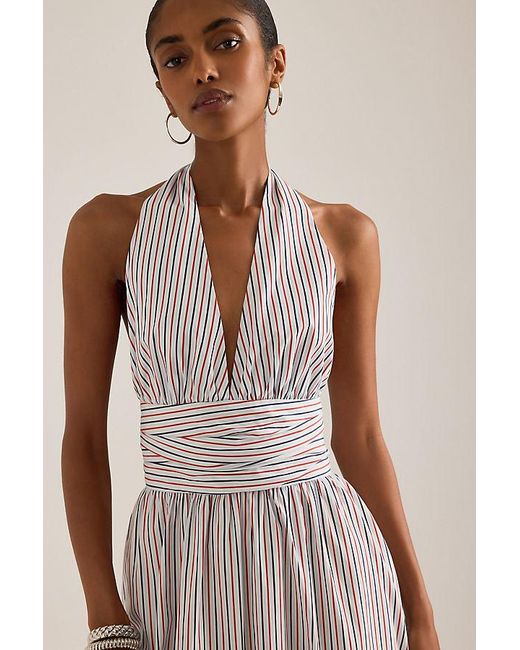 Faithfull The Brand Brown Lido Halter Maxi Dress