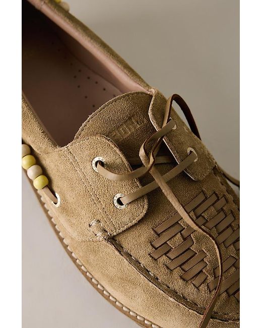 Bronx Natural Sienna Suede Boat Shoes