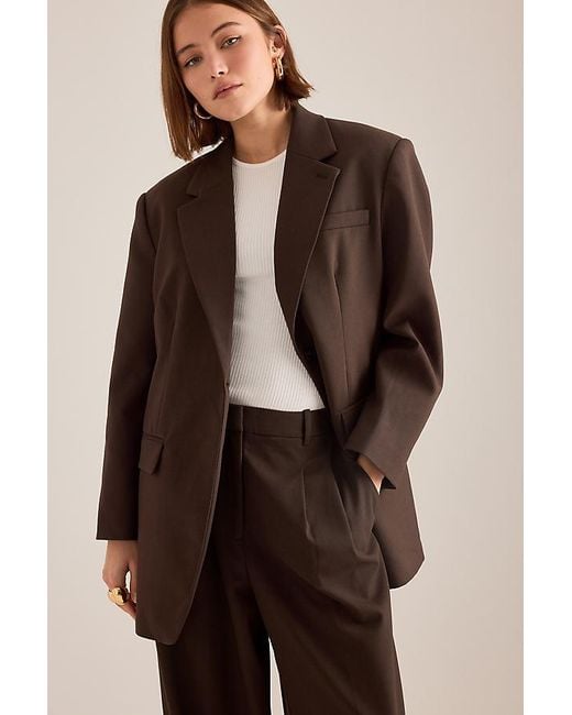 SELECTED Brown Sienna Oversized Blazer
