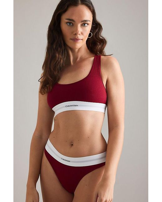 Calvin Klein Red Cotton Bikini Briefs