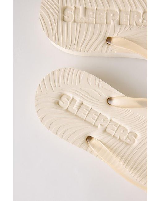 Sleeper Natural Tapered Transparent Flip Flops