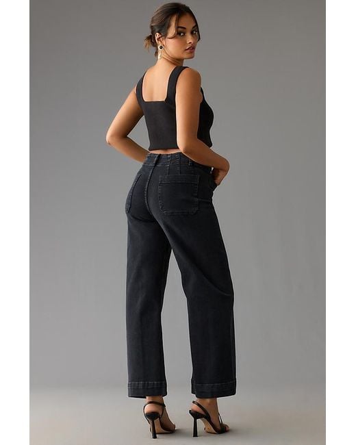 The Colette Collection by Maeve Gray The Colette Denim Cropped Wide-Leg Jeans By Maeve