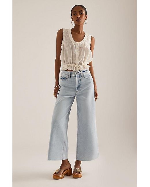 Pistola Blue Lana Crop Wide-Leg Jeans