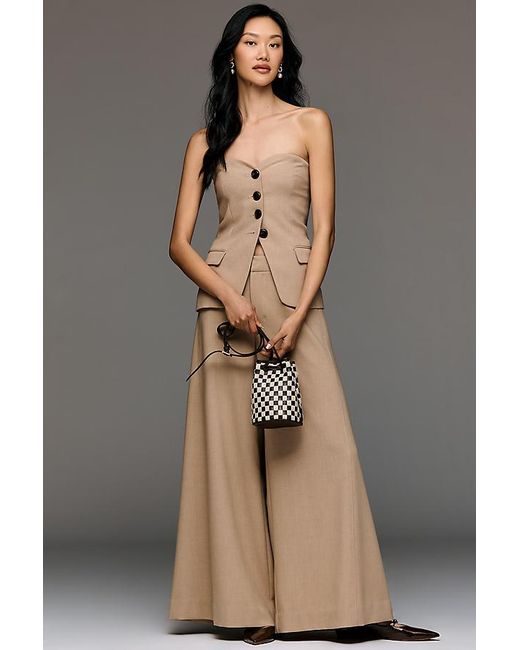 Maeve Multicolor Strapless Buttondown Vest