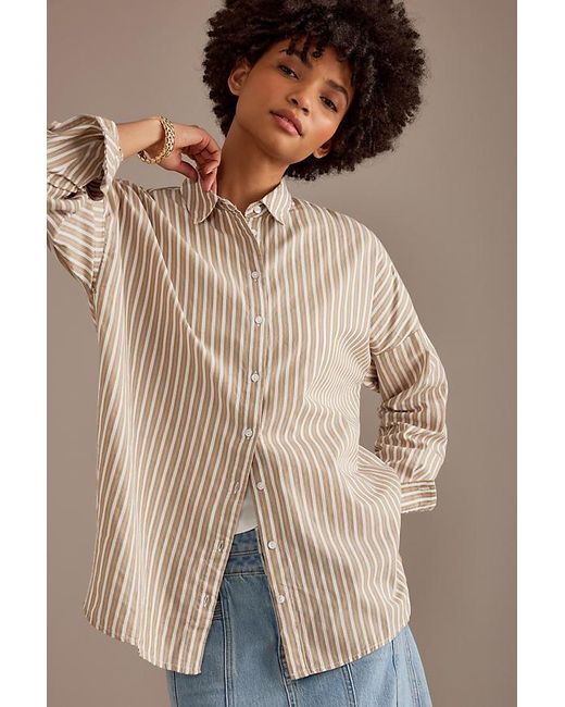 SELECTED Natural Emma-sanni Long-sleeve Striped Shirt
