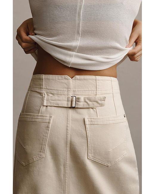Pilcro Brown Kit Denim Midi Skirt
