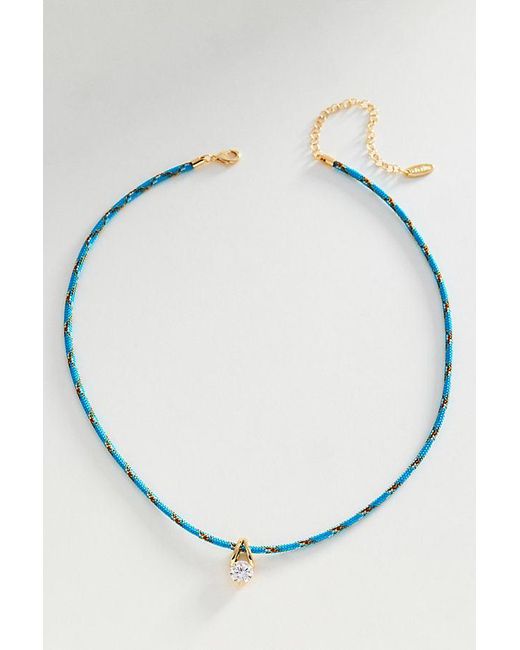 By Anthropologie Metallic Colour Cord Necklace
