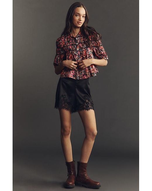 Maeve Gray The Leandra Shirred Yoke Blouse By