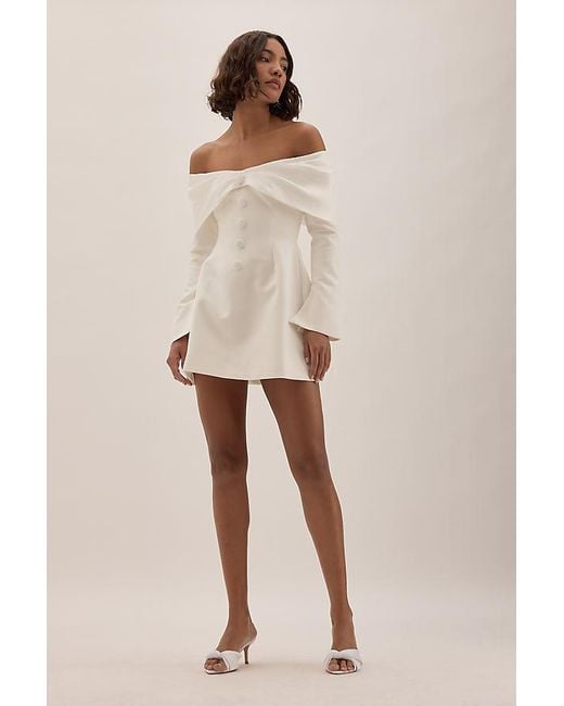 Odd Muse Natural Bow Mini Dress