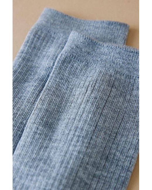 By Anthropologie Black Ribbed Trouser Socks