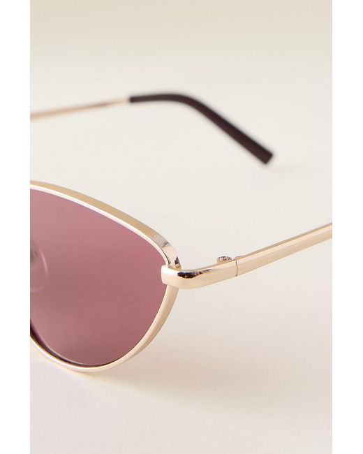 By Anthropologie Pink Triangle Cat-Eye Sunglasses