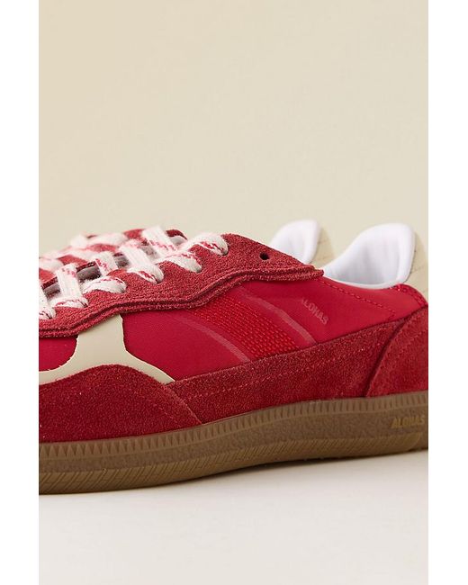 Alohas Red Tb.490 Rife Sheen Leather Trainers