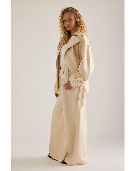 Odd Muse Natural Cotton Mix Wide-Leg Trousers
