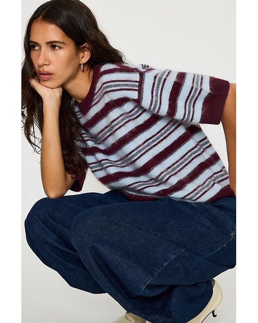 ALIGNE Blue Helen Brushed Wool Knitted Top