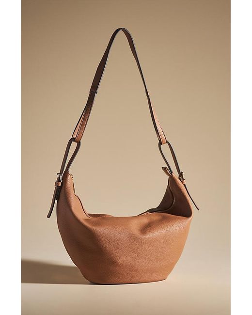 MALI + LILI Natural Mali + Lili Half Moon Faux Leather Sling Bag