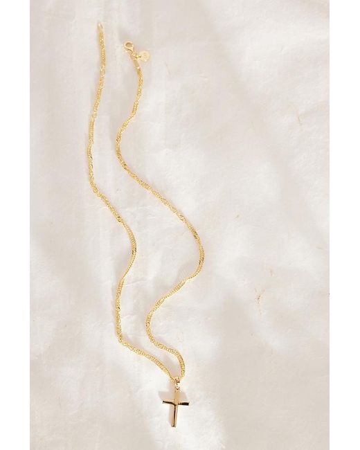 Daisy London Gray Polly Sayer Cross Necklace