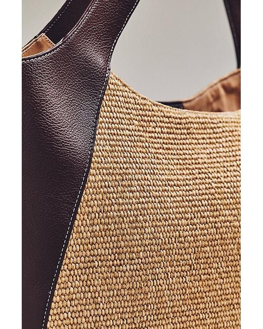 By Anthropologie Natural The Sonia Raffia Slouchy Tote Bag