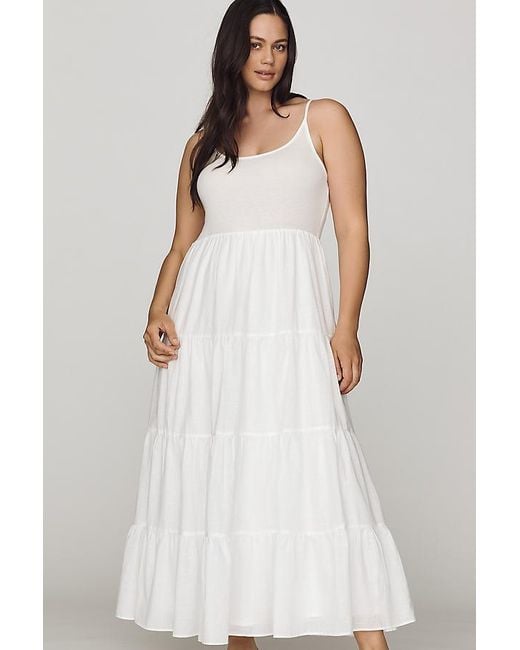 By Anthropologie Blue Gemini Twofer Midi Dress
