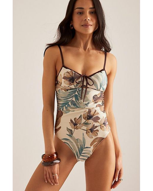 Peony Brown Solstice One-Piece Swimsuit