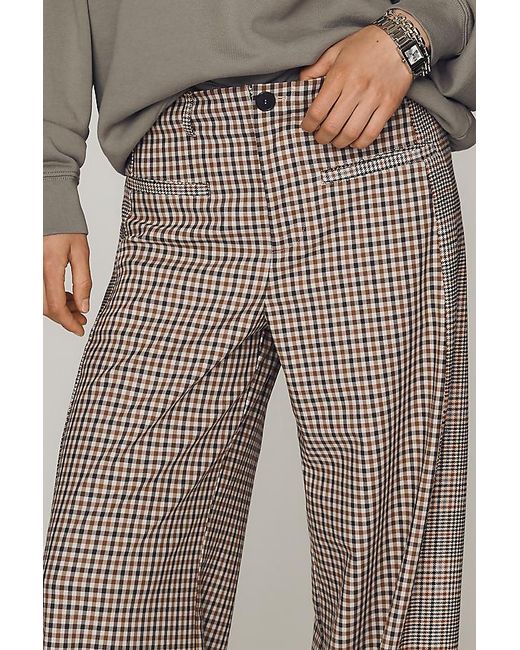 Maeve Multicolor Checked Wide-Leg Trousers