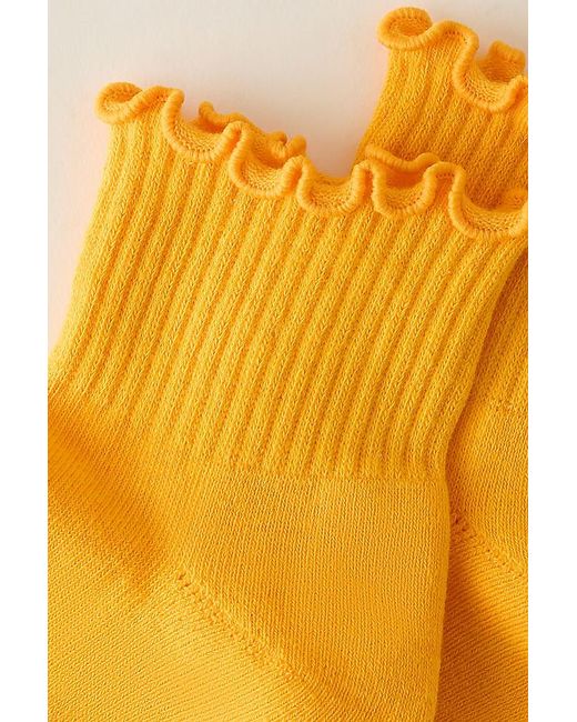 Daily Practice Orange Athletic Ruffle Socks