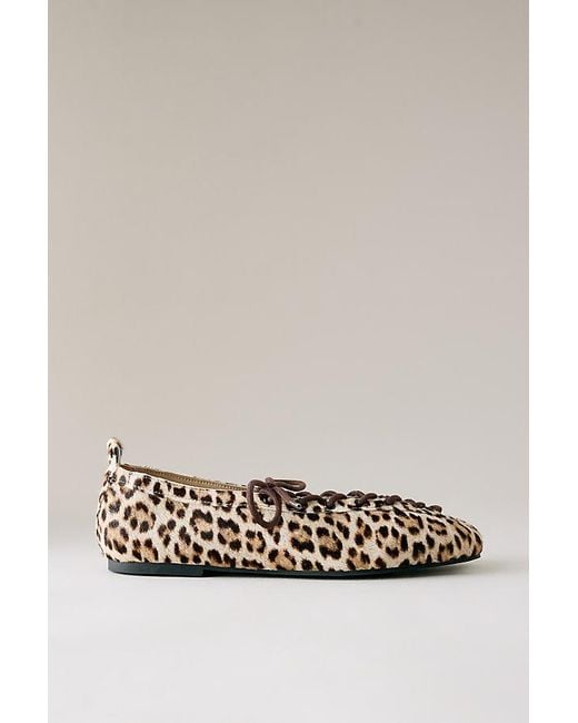 Maeve Natural Tie-Up Grommet Ballet Flats