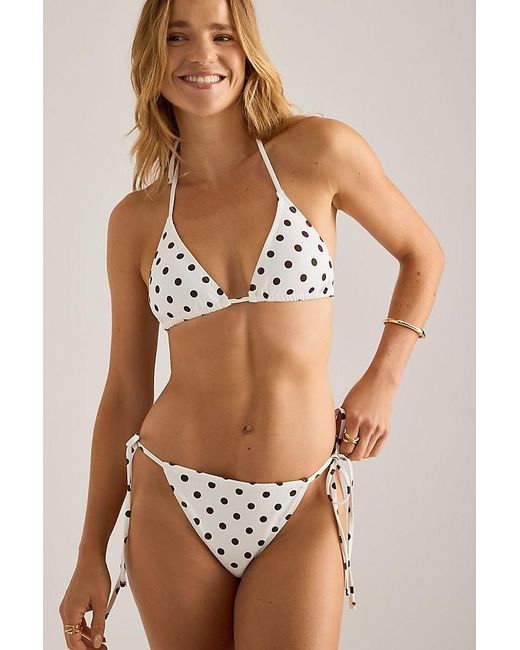 4th & Reckless Multicolor Emily Polka Dot Tie-Side Bikini Bottoms