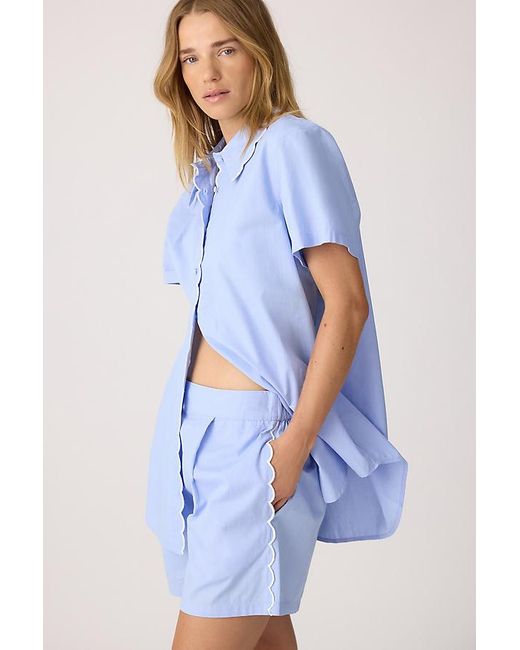 It's 9pm Blue Sia Cotton Short Pyjama Set