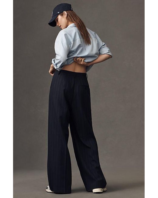 Maeve Gray The Avery Pleated Trousers By Tie-Front Edition