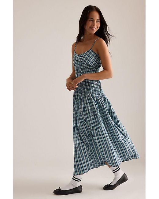 Damson Madder Blue Lyra Midi Dress