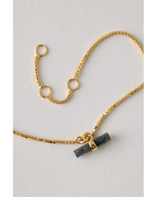 Rachel Jackson Metallic Aventurine Disco T-Bar Chain Bracelet