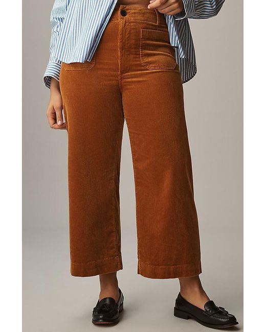 Maeve Black The Colette Cropped Wide-Leg Trousers By Corduroy Edition