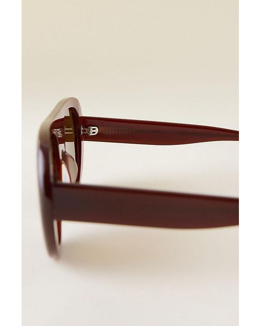 By Anthropologie Brown Bubble Aviator Sunglasses