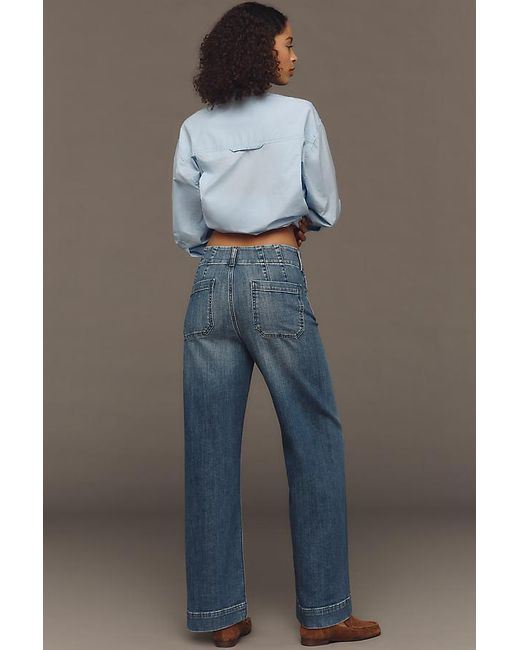 Maeve Black The Colette Full-Length High-Rise Wide-Leg Jeans By
