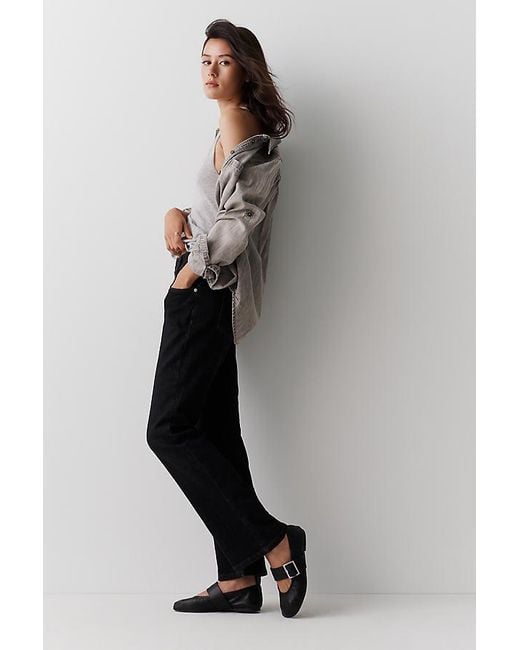 Pilcro Black Billy Low-Rise Bootcut Flare Jeans By