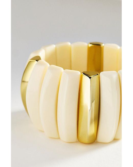 By Anthropologie Metallic Two-Tone Stretch Bracelet